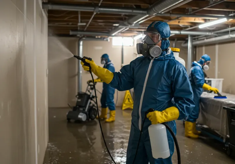 Basement Sanitization and Antimicrobial Treatment process in Hunters Creek Village, TX